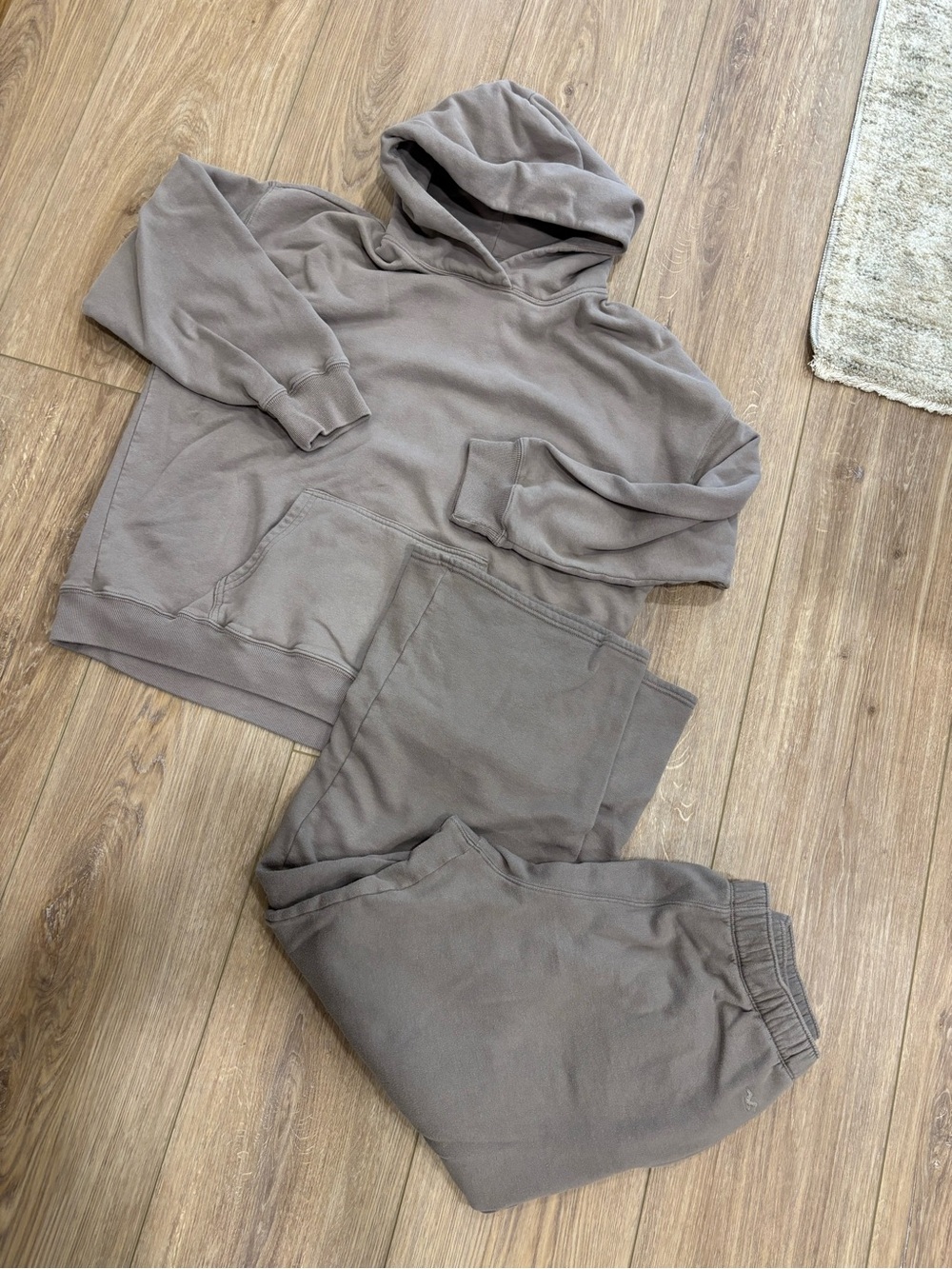 Hollister Cozy Taupe Hoodie & Sweatpant Set